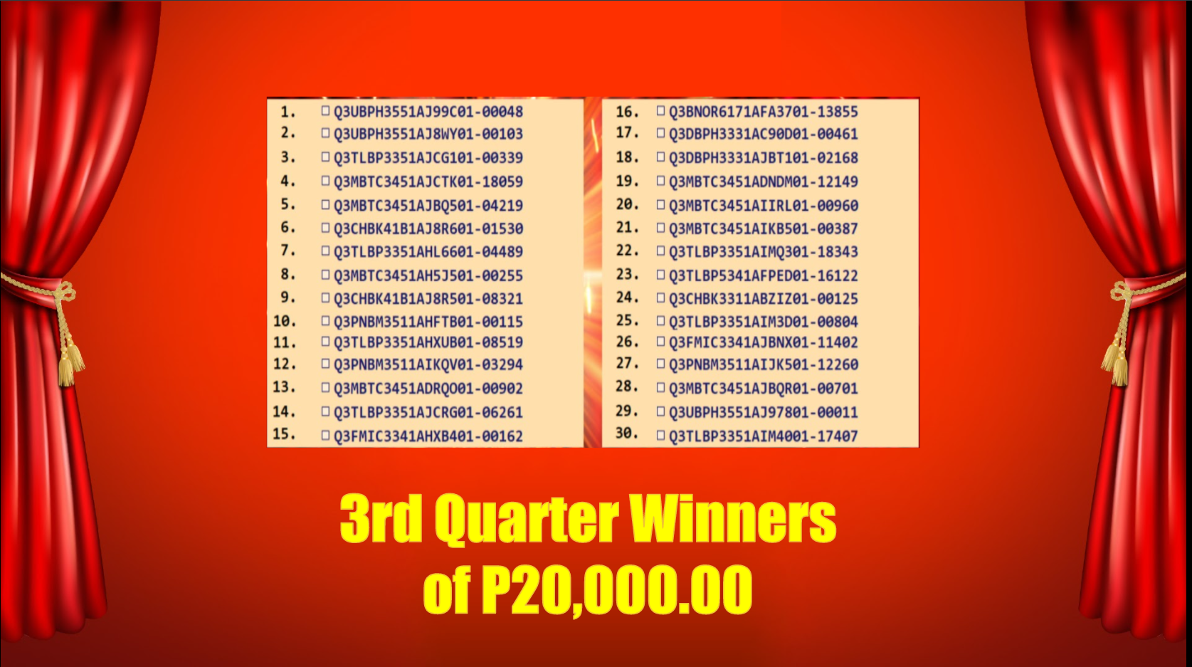 20k Winners First slide